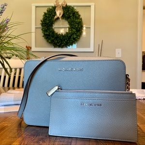 Michael Kors Jet Set Leather Crossbody + Wallet